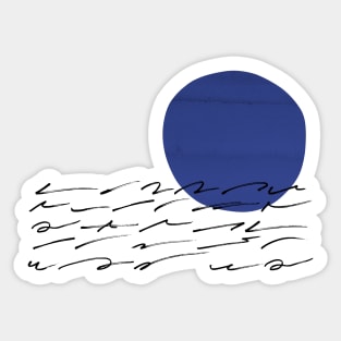 Abstract sunset sunrise blue black Sticker